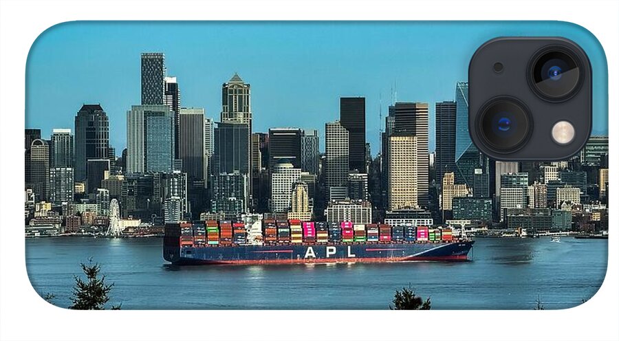 Container ship going into port  - Phone Case