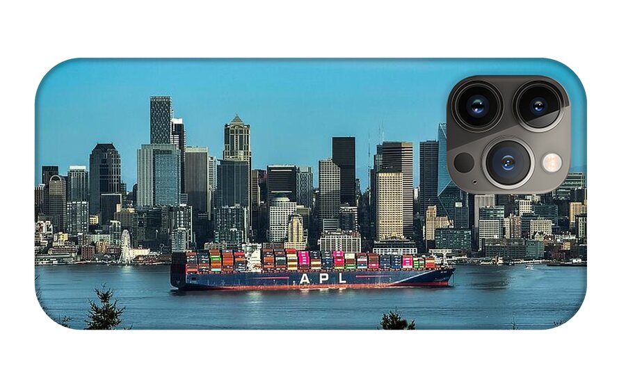 Container ship going into port  - Phone Case