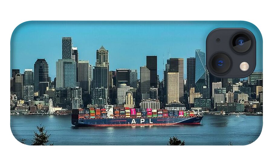 Container ship going into port  - Phone Case