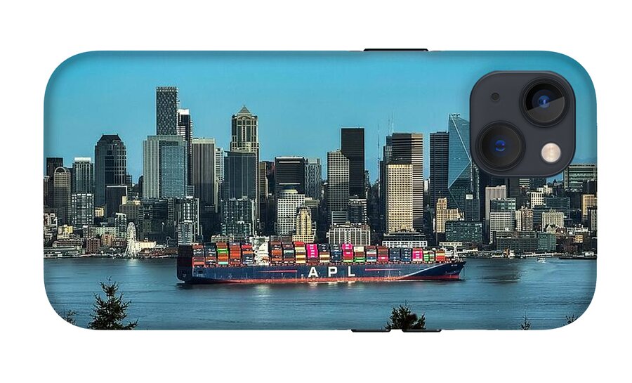 Container ship going into port  - Phone Case