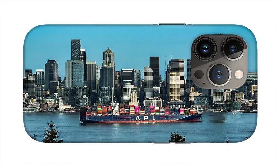 Container ship going into port  - Phone Case