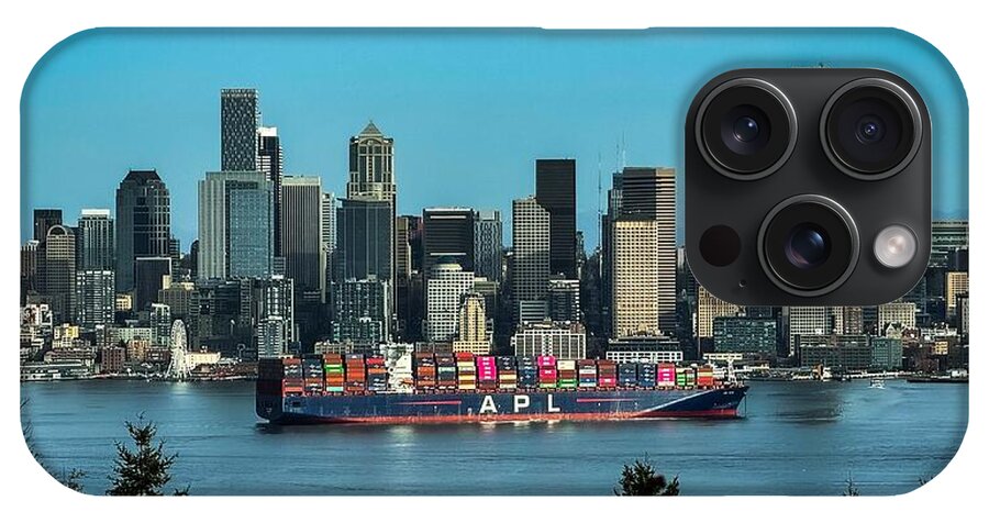 Container ship going into port  - Phone Case