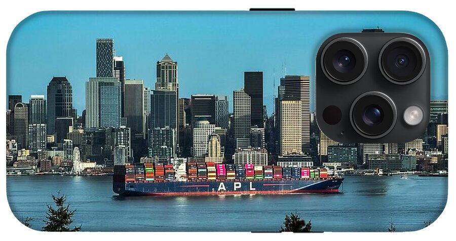 Container ship going into port  - Phone Case