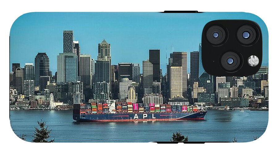Container ship going into port  - Phone Case