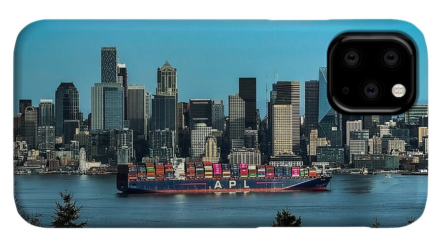 Container ship going into port  - Phone Case