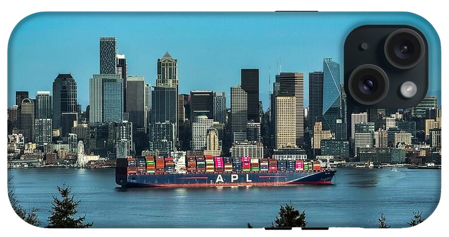 Container ship going into port  - Phone Case