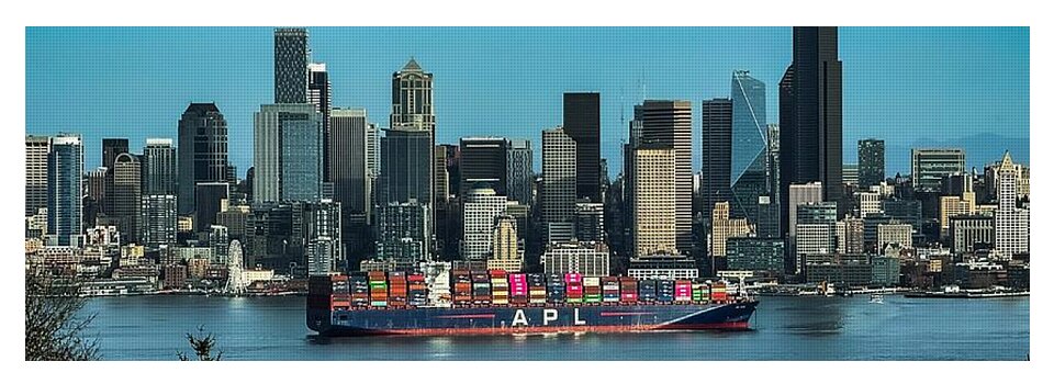 Container ship going into port  - Yoga Mat
