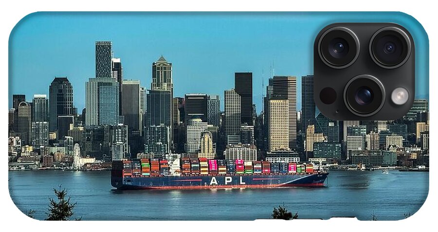 Container ship going into port  - Phone Case
