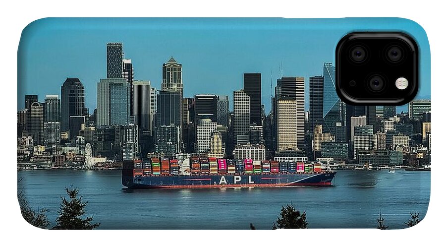 Container ship going into port  - Phone Case