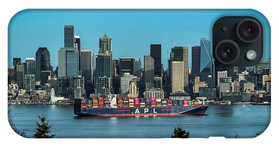 Container ship going into port  - Phone Case