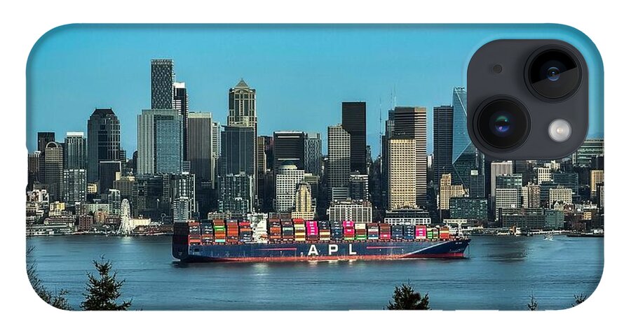 Container ship going into port  - Phone Case