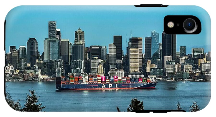 Container ship going into port  - Phone Case