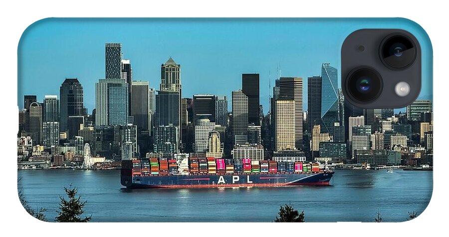 Container ship going into port  - Phone Case