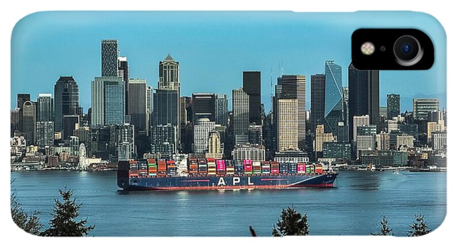 Container ship going into port  - Phone Case