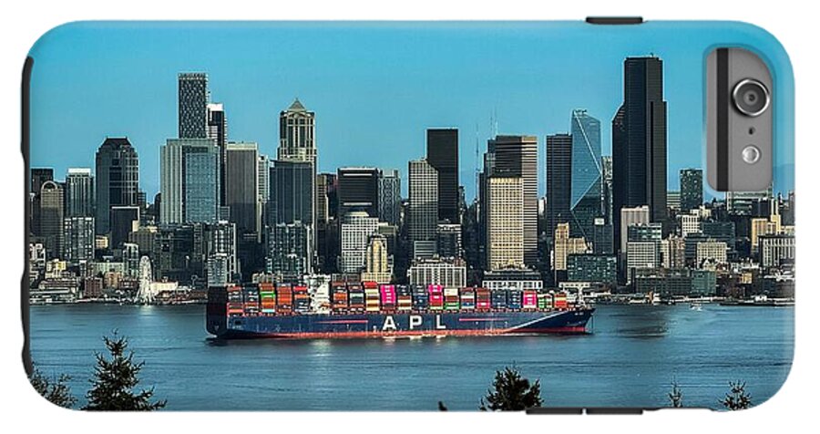 Container ship going into port  - Phone Case