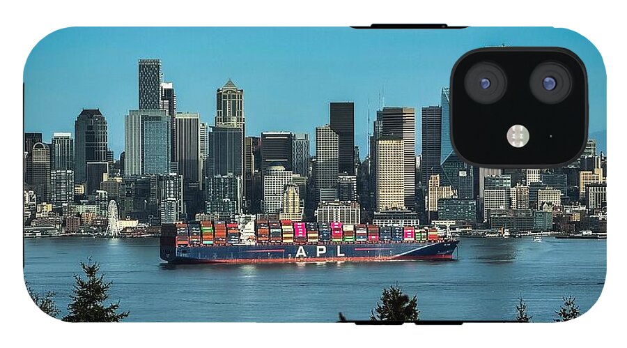 Container ship going into port  - Phone Case