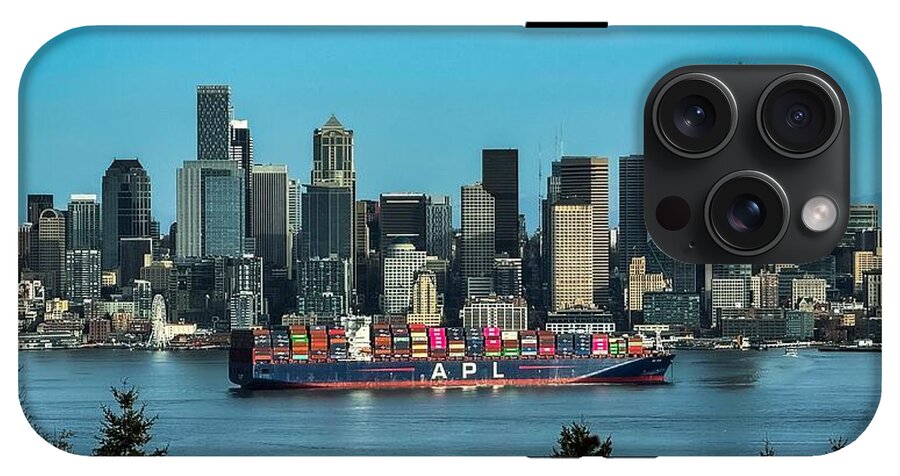 Container ship going into port  - Phone Case