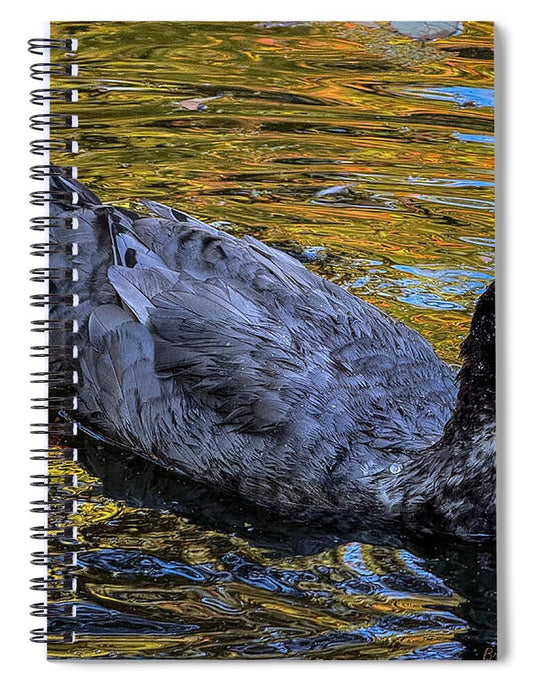 Duck in the pond  - Spiral Notebook