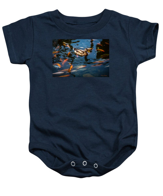 Duck with the koi - Baby Onesie