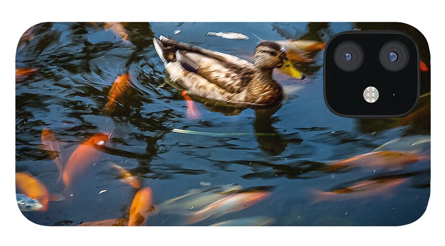 Duck with the koi - Phone Case
