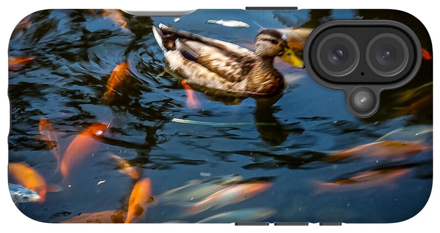 Duck with the koi - Phone Case