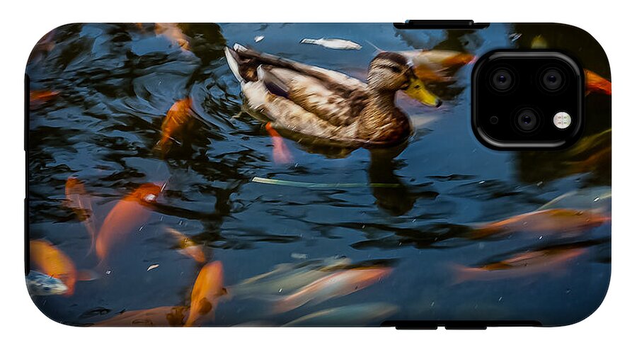 Duck with the koi - Phone Case