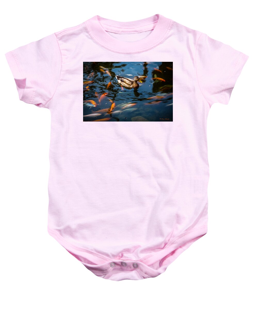 Duck with the koi - Baby Onesie