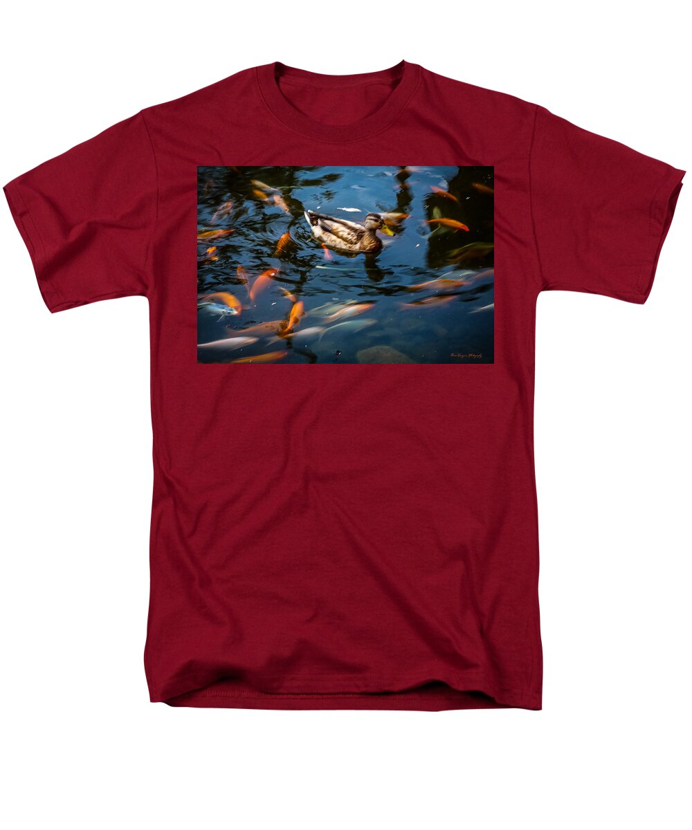Duck with the koi - Men's T-Shirt  (Regular Fit)