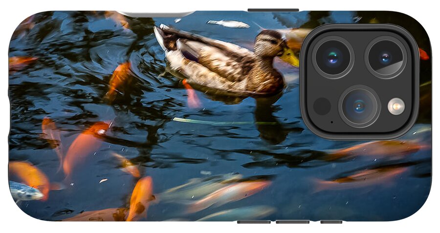 Duck with the koi - Phone Case