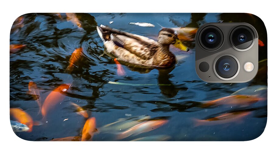 Duck with the koi - Phone Case