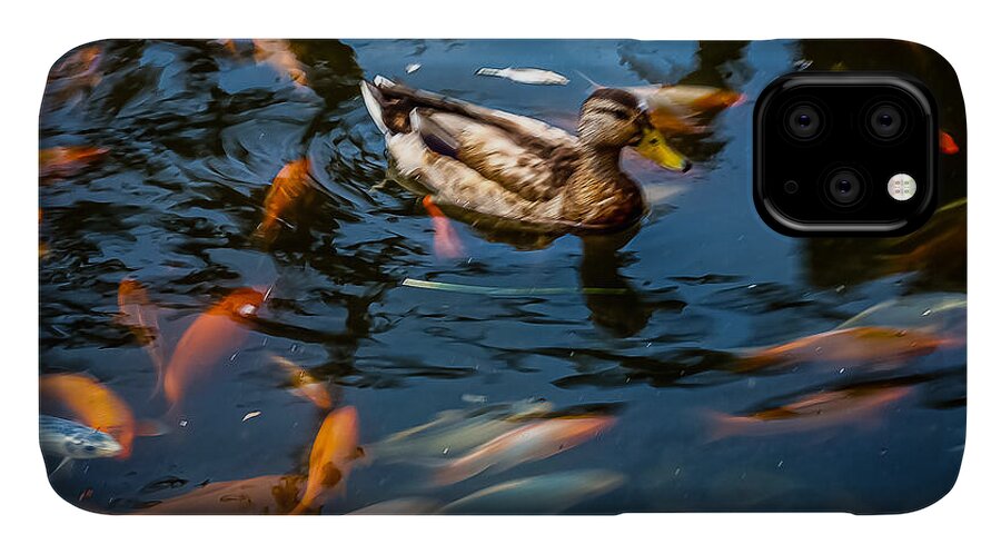 Duck with the koi - Phone Case