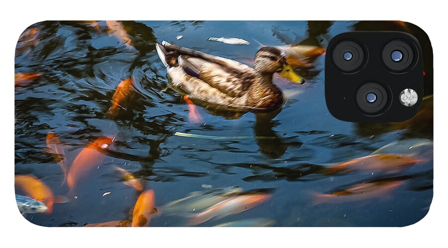 Duck with the koi - Phone Case