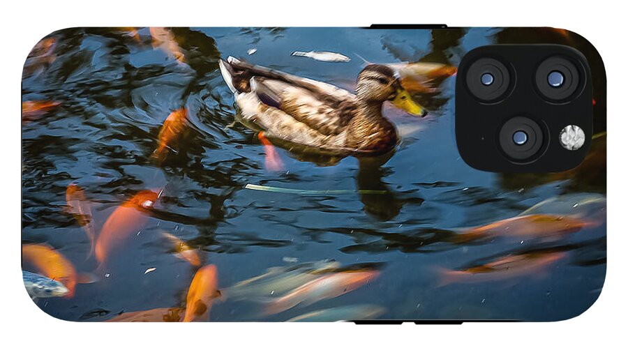 Duck with the koi - Phone Case