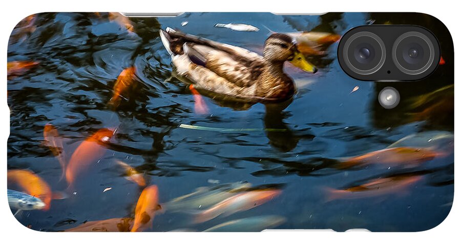 Duck with the koi - Phone Case