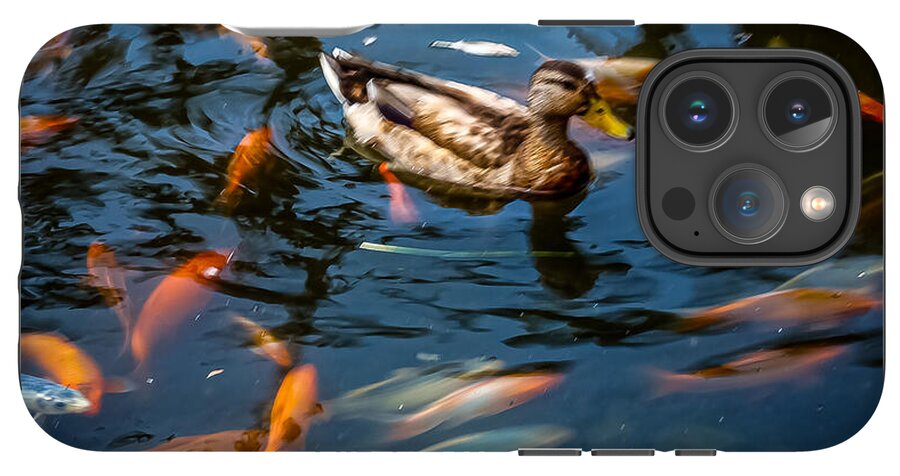 Duck with the koi - Phone Case