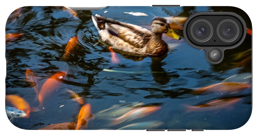 Duck with the koi - Phone Case