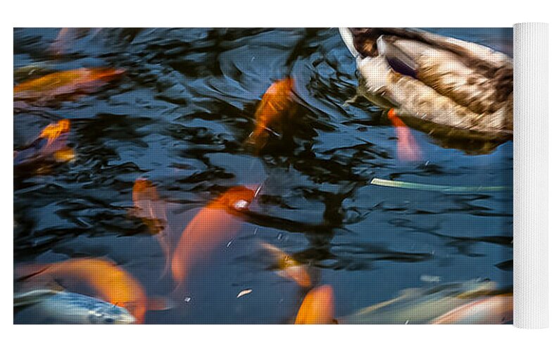 Duck with the koi - Yoga Mat
