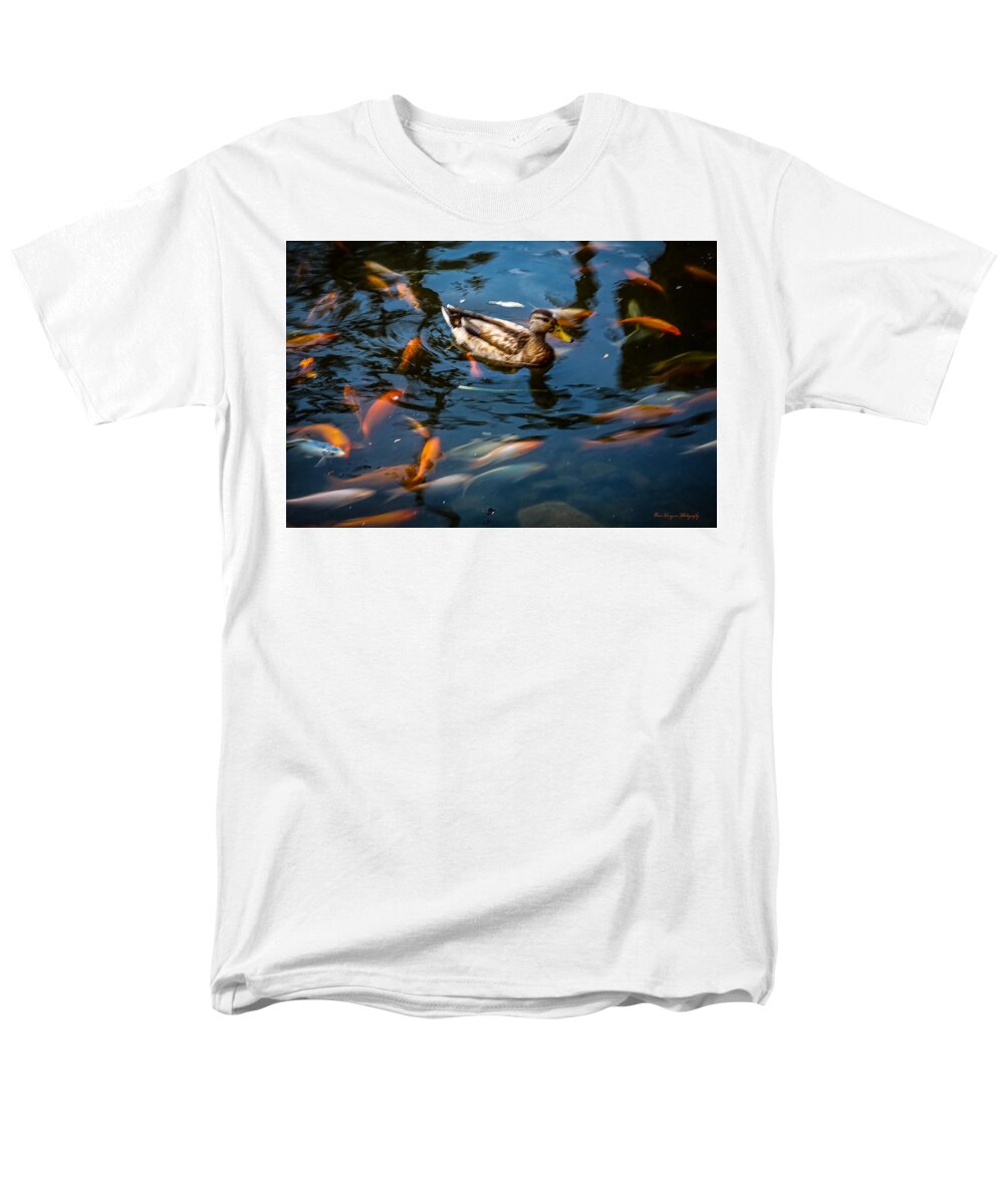 Duck with the koi - Men's T-Shirt  (Regular Fit)