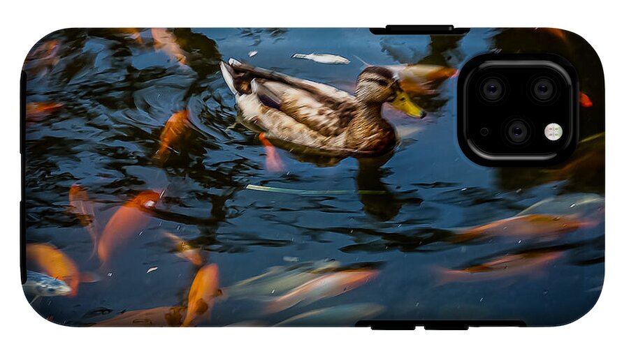 Duck with the koi - Phone Case