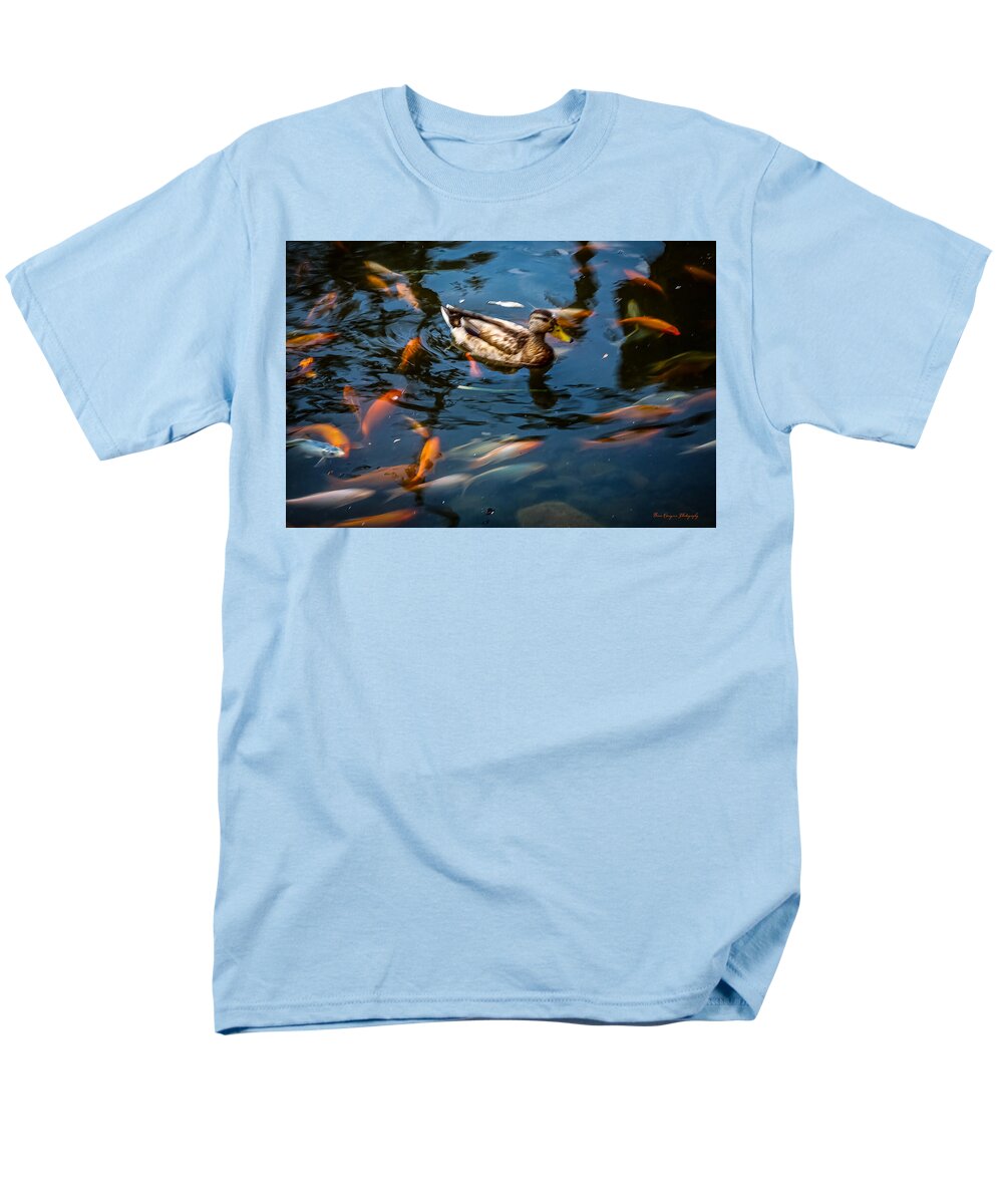 Duck with the koi - Men's T-Shirt  (Regular Fit)