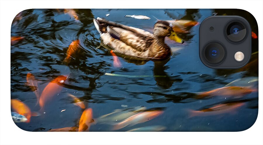 Duck with the koi - Phone Case