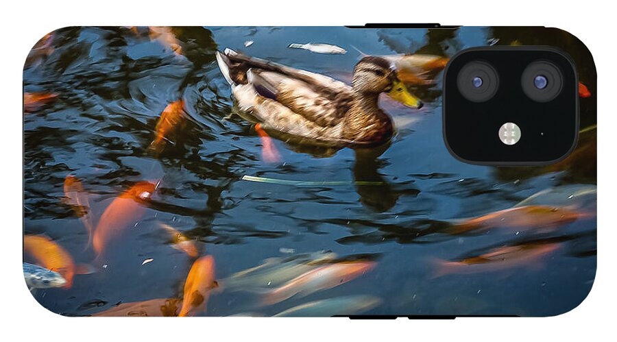 Duck with the koi - Phone Case