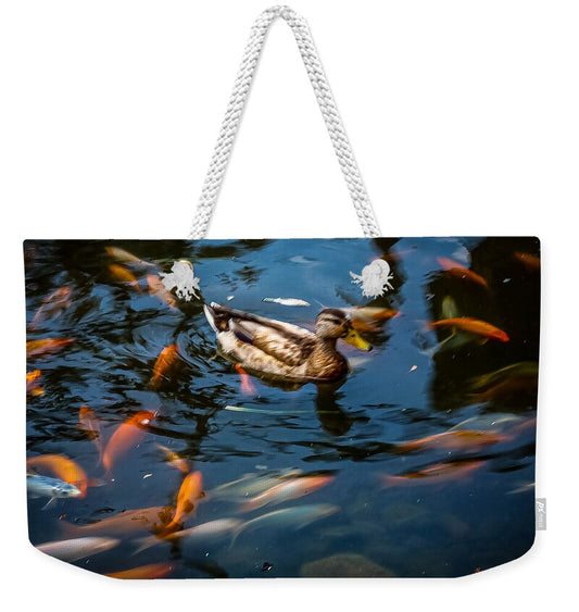 Duck with the koi - Weekender Tote Bag