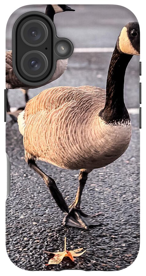 Geese in the parking lot - Phone Case
