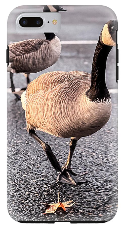Geese in the parking lot - Phone Case