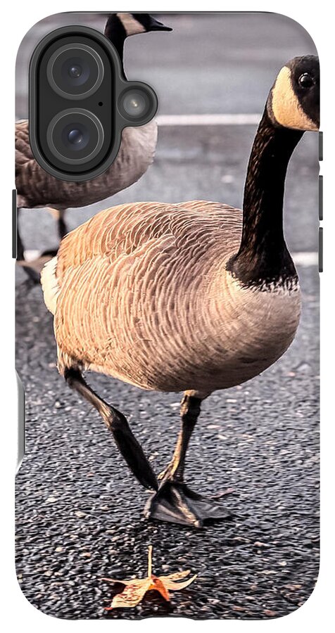 Geese in the parking lot - Phone Case