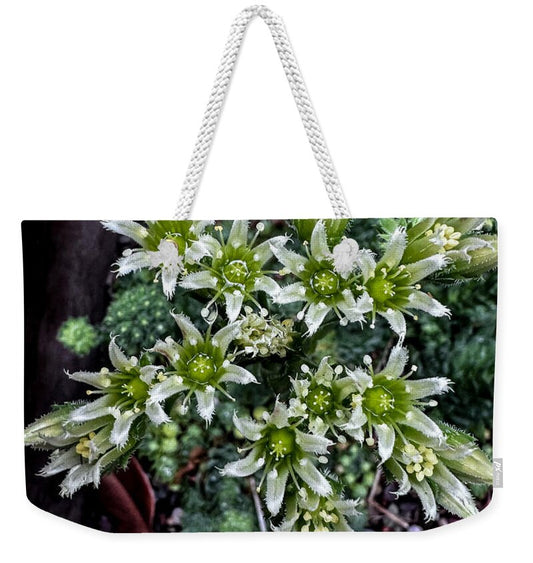 Green and white  - Weekender Tote Bag