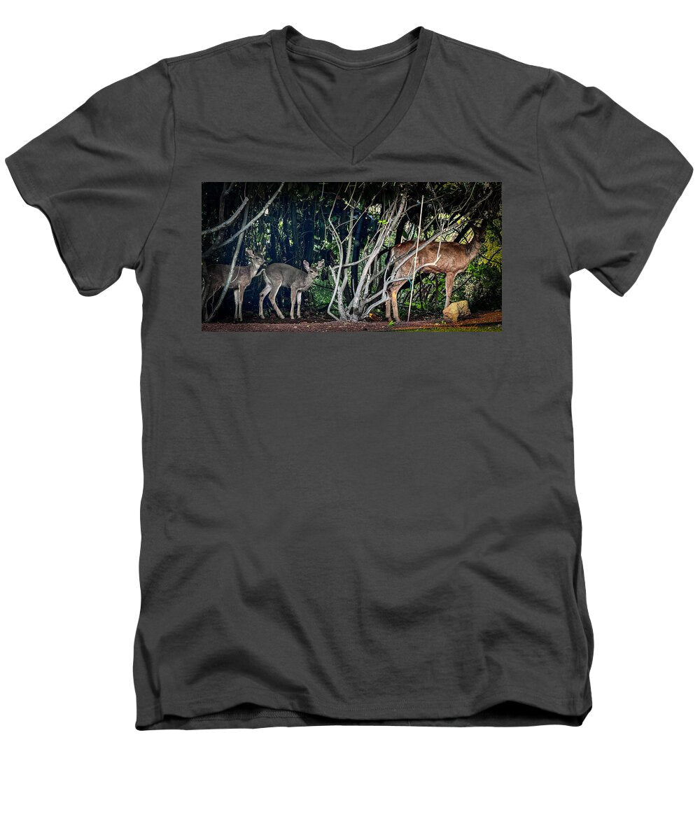 Mom and family  - Men's V-Neck T-Shirt
