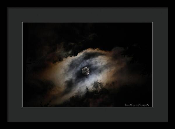 Moon in the clouds  - Framed Print