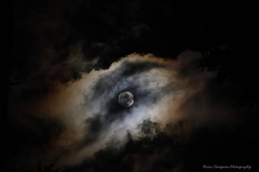 Moon in the clouds  - Art Print